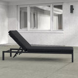Outdoor Swimming Poolside Lounger (Black)