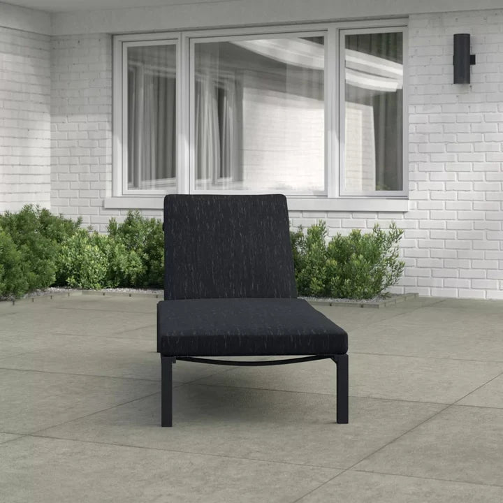 Outdoor Swimming Poolside Lounger (Black)