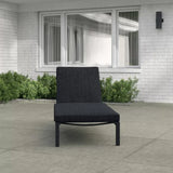 Outdoor Swimming Poolside Lounger (Black)