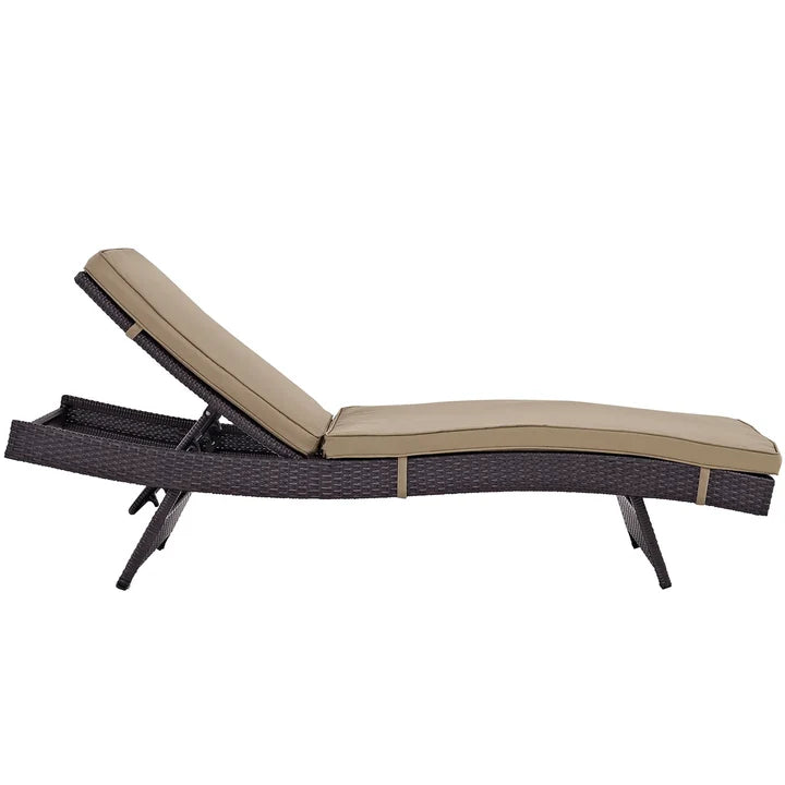 Outdoor Swimming Poolside Lounger Set of 2 (Brown)