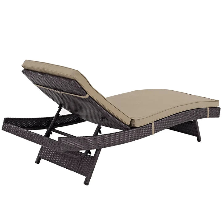 Outdoor Swimming Poolside Lounger Set of 2 (Brown)