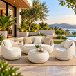 4-Piece Outdoor Rattan Wicker Patio Sofa Set