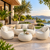 4-Piece Outdoor Rattan Wicker Patio Sofa Set