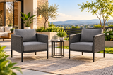 Outdoor Sofa Set 2 Single seater (Grey) Braided & Rope