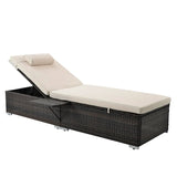 Outdoor Swimming Poolside Lounger Set of 2 (Brown)