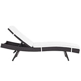 Outdoor Swimming Poolside Lounger (Dark Brown)