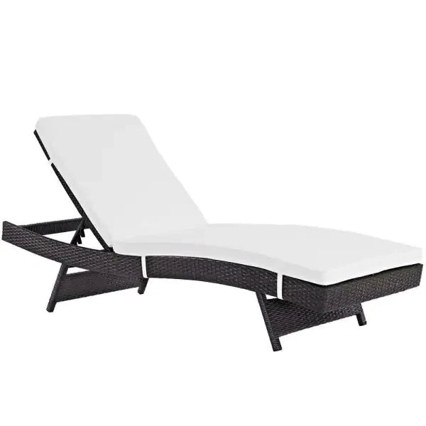 Outdoor Swimming Poolside Lounger (Dark Brown)