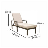 Outdoor Swimming Poolside Lounger Set of 2 (Brown)